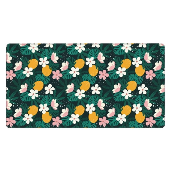 Bingfone Tropical Fruit Large Gaming Mouse Pad,Extended Desk Mousepad with Stitched Edges,Non-Slip Base,Water Resist Keyboard Pad for Gamer, Office & Home, 29.5 x 16 in