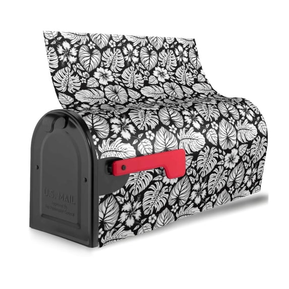 Bingfone Tropical Leaves Magnetic Mailbox Cover Standard Size for Garden Yard Outdoor Decorations-25.5x21 in