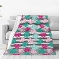 thumbnail image 1 of Bingfone Tropical Leaves Print Flannel Fleece Blanket Throw Blanket for Bed,Sofa,Couch,Travel,Camping(50"x40" ), 1 of 8