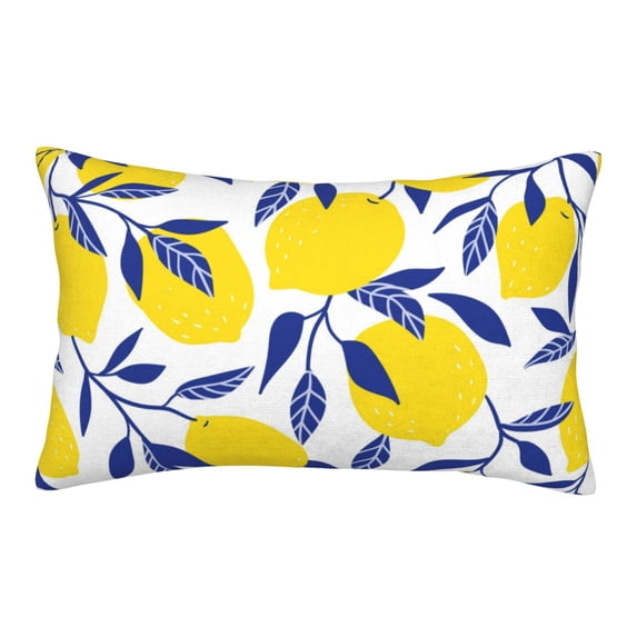 Bingfone Tropical Lemon Standard Size Pillowcase, Long Staple Pure Cotton Envelope Closure Pillow Cover,14"X20"