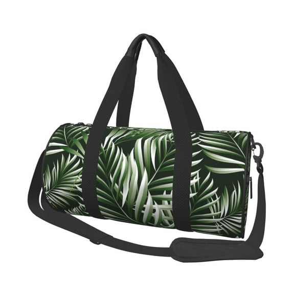 Bingfone Tropical Palm Leaves1 Print Gym Duffle Backpack for Men Women,Travel Weekender Carry-On Bags with Detachable Back Pack Straps for Traveling Overnight Climb Sports