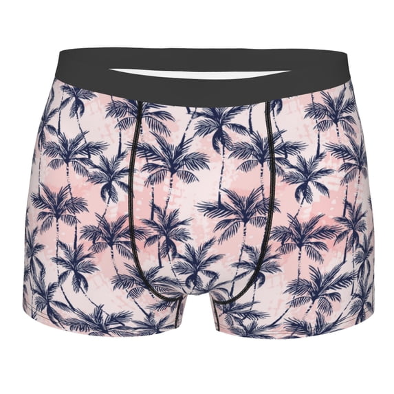 Bingfone Tropics Palm Trees Men's Underwear - Casual Stretch Boxer Briefs-Medium