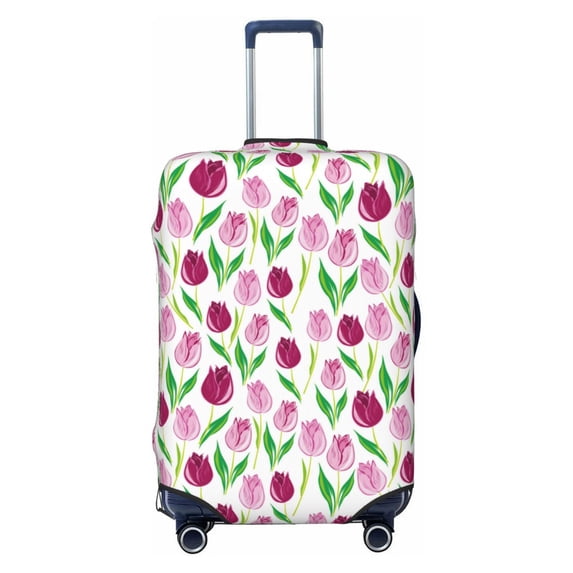 Bingfone Tulips Flowers Luggage Cover Washable Suitcase Cover Protector Anti-scratch Suitcase cover Fits 18-32 Inch Luggage