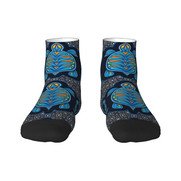 Bingfone Turtle Design Patterned Men'S Women'S Casual Cotton Socks