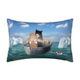 thumbnail image 1 of Bingfone Two Brave Cats Are Floating On The Sea Iceberg Print Satin Pillowcase for Hair - Standard Size with Zipper Silky & Soft Pillow Covers,20x30 inches, 1 of 8