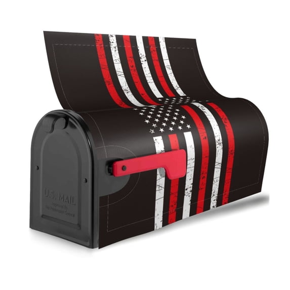 Bingfone USA Flag Cross Magnetic Mailbox Cover Standard Size for Garden Yard Outdoor Decorations-21x18 in