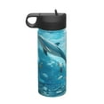 thumbnail image 1 of Bingfone Underwater Dolphin Scene Print 18oz Sports Insulated Kettle With Straw, Leakproof & BPA Free, Drinking Sports Water Bottle for Fitness, Gym & Outdoor, 1 of 8