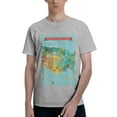 thumbnail image 1 of Bingfone Usa Tourist Map Men'S Loose Fit Short-Sleeve Pocket T-Shirt, 1 of 7