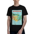 thumbnail image 1 of Bingfone Usa Tourist Map Men'S Loose Fit Short-Sleeve Pocket T-Shirt, 1 of 7