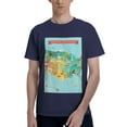 thumbnail image 1 of Bingfone Usa Tourist Map Men'S Loose Fit Short-Sleeve Pocket T-Shirt, 1 of 7