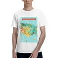 thumbnail image 1 of Bingfone Usa Tourist Map Men'S Loose Fit Short-Sleeve Pocket T-Shirt, 1 of 7
