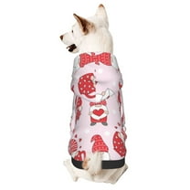 Bingfone Valentine Gnomes Dog Clothes Hoodie, Pet Winter Coat,Puppy Sweatshirts for Small Dogs Boy Girl,Suitable for All Breeds-X-Small