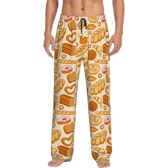 Bingfone Various Bread Mens All Over Print Sleep Pajama Pants-Small