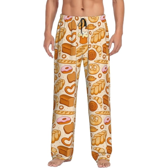 Bingfone Various Bread Mens All Over Print Sleep Pajama Pants-X-Large