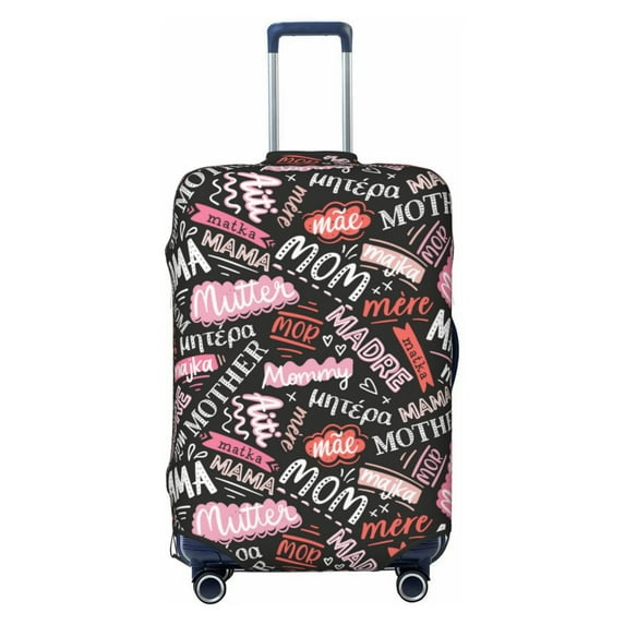 Bingfone Various Languages Mother Luggage Cover Washable Suitcase Cover Protector Anti-scratch Suitcase Cover Fits 18-32 Inch Luggage (without luggage)