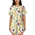 thumbnail image 1 of Bingfone Vegetable Print Pajamas Sets for Women Soft Short-Sleeved Pjs with Lounge Shorts Two Piece Sleepwear, 1 of 8