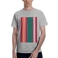 thumbnail image 1 of Bingfone Vertical Stripes Men'S Loose Fit Short-Sleeve Pocket T-Shirt, 1 of 7