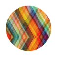 thumbnail image 1 of Bingfone Vintage Abstract Watercolors Tartan Leather Drinks Coasters With Set Of 6,Suitable For Home Kitchen,Coffee Cup Coasters Home Gift, 1 of 9