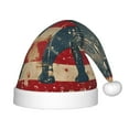 thumbnail image 1 of Bingfone Vintage American Flag Elephant for Kids Christmas Hat Santa Hat for Boys Girls Teenager for Christmas New Year Xmas Festive Holiday Party Supplies Gifts, 1 of 6