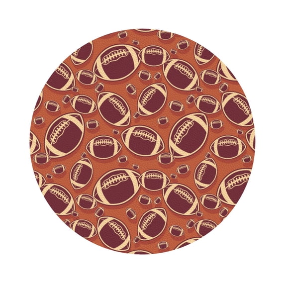Bingfone Vintage American Football1 Leather Drinks Coasters with Set of 6,Suitable for Home Kitchen,Coffee Cup Coasters Home Gift