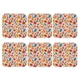 thumbnail image 1 of Bingfone Vintage Autumn Leaves Leather Drinks Coasters with Set of 6,Suitable for Home Kitchen,Coffee Cup Coasters Home Gift, 1 of 7