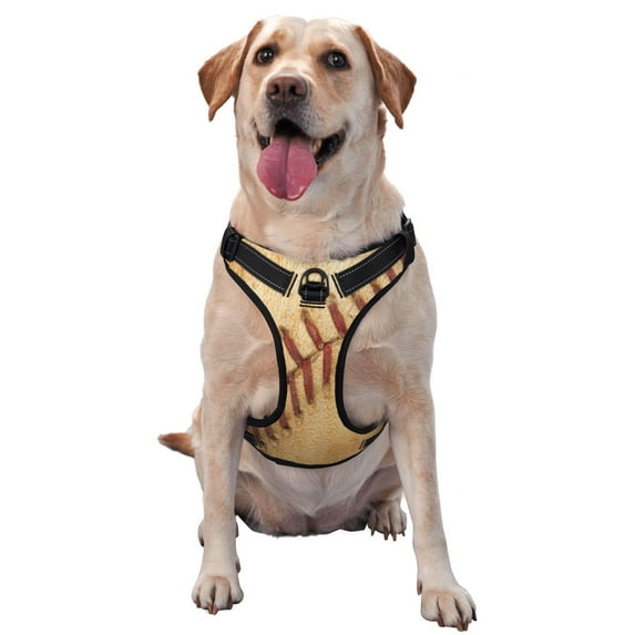 Bingfone Vintage Baseball No Pull Dog Vest Harness For Small Medium Large Dogs Strap For Puppy Walking,Training,Dog Harness-X-Large