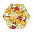 thumbnail image 1 of Bingfone Vintage Bees Honeycomb Jars Of Honey Flowers Leather Drinks Coasters With Set Of 6,Suitable For Home Kitchen,Coffee Cup Coasters Home Gift, 1 of 9