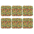 thumbnail image 1 of Bingfone Vintage Berries And Citrus Leather Drinks Coasters with Set of 6,Suitable for Home Kitchen,Coffee Cup Coasters Home Gift, 1 of 7