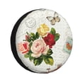 thumbnail image 1 of Bingfone Vintage Bike Flower Butterfly Spare Tire Cover Weatherproof Universal Wheel Protectors For Rv Camper Travel Trailer Suv Truck 15 Inch, 1 of 9