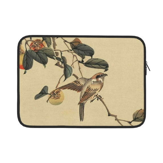 Bingfone Vintage Bird Laptop Sleeve Case 15 Inch, 360° Protective Computer Carrying Bag