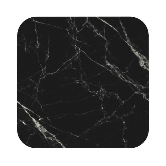 Bingfone Vintage Black Marble Texture Abstract Leather Drinks Coasters With Set Of 6,Suitable For Home Kitchen,Coffee Cup Coasters Home Gift