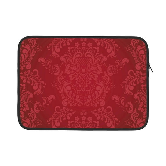 Bingfone Vintage Burgundy Laptop Sleeve Case 13 Inch, 360° Protective Computer Carrying Bag