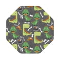 thumbnail image 1 of Bingfone Vintage Cartoon Dinosaurs Leather Drinks Coasters With Set Of 6,Suitable For Home Kitchen,Coffee Cup Coasters Home Gift, 1 of 9