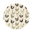 thumbnail image 1 of Bingfone Vintage Chicken Cartoon Leather Drinks Coasters with Set of 6,Suitable for Home Kitchen,Coffee Cup Coasters Home Gift, 1 of 9
