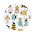 thumbnail image 1 of Bingfone Vintage Colorful Insects Leather Drinks Coasters With Set Of 6,Suitable For Home Kitchen,Coffee Cup Coasters Home Gift, 1 of 9