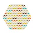 thumbnail image 1 of Bingfone Vintage Colorful Mustache Leather Drinks Coasters with Set of 6,Suitable for Home Kitchen,Coffee Cup Coasters Home Gift, 1 of 9
