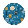 thumbnail image 1 of Bingfone Vintage Cute Colorful Owls And Trees Leather Drinks Coasters With Set Of 6,Suitable For Home Kitchen,Coffee Cup Coasters Home Gift, 1 of 9