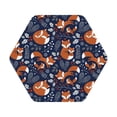 thumbnail image 1 of Bingfone Vintage Cute Foxes Leather Drinks Coasters with Set of 6,Suitable for Home Kitchen,Coffee Cup Coasters Home Gift, 1 of 9