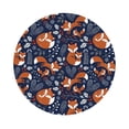 thumbnail image 1 of Bingfone Vintage Cute Foxes Leather Drinks Coasters with Set of 6,Suitable for Home Kitchen,Coffee Cup Coasters Home Gift, 1 of 9
