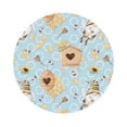 thumbnail image 1 of Bingfone Vintage Cute Gnome Bee Collects Honey Leather Drinks Coasters With Set Of 6,Suitable For Home Kitchen,Coffee Cup Coasters Home Gift, 1 of 9