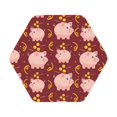 thumbnail image 1 of Bingfone Vintage Cute Pig With Coins Leather Drinks Coasters With Set Of 6,Suitable For Home Kitchen,Coffee Cup Coasters Home Gift, 1 of 1