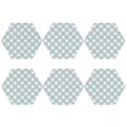 thumbnail image 1 of Bingfone Vintage Daisy Plaid Blue Leather Drinks Coasters with Set of 6,Suitable for Home Kitchen,Coffee Cup Coasters Home Gift, 1 of 7