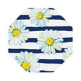 thumbnail image 1 of Bingfone Vintage Daisy Striped Nautical Leather Drinks Coasters With Set Of 6,Suitable For Home Kitchen,Coffee Cup Coasters Home Gift, 1 of 9