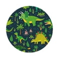 thumbnail image 1 of Bingfone Vintage Dinosaurs And Flowers Leather Drinks Coasters With Set Of 6,Suitable For Home Kitchen,Coffee Cup Coasters Home Gift, 1 of 9
