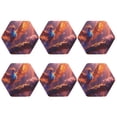 thumbnail image 1 of Bingfone Vintage Fantasy Bird Illustration Leather Drinks Coasters with Set of 6,Suitable for Home Kitchen,Coffee Cup Coasters Home Gift, 1 of 7