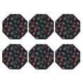 thumbnail image 1 of Bingfone Vintage Feathers And Butterflies Leather Drinks Coasters with Set of 6,Suitable for Home Kitchen,Coffee Cup Coasters Home Gift, 1 of 7