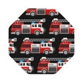thumbnail image 1 of Bingfone Vintage Fire And Rescue Truck Leather Drinks Coasters With Set Of 6,Suitable For Home Kitchen,Coffee Cup Coasters Home Gift, 1 of 9