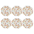 thumbnail image 1 of Bingfone Vintage Floral Strawberr Leather Drinks Coasters with Set of 6,Suitable for Home Kitchen,Coffee Cup Coasters Home Gift, 1 of 7