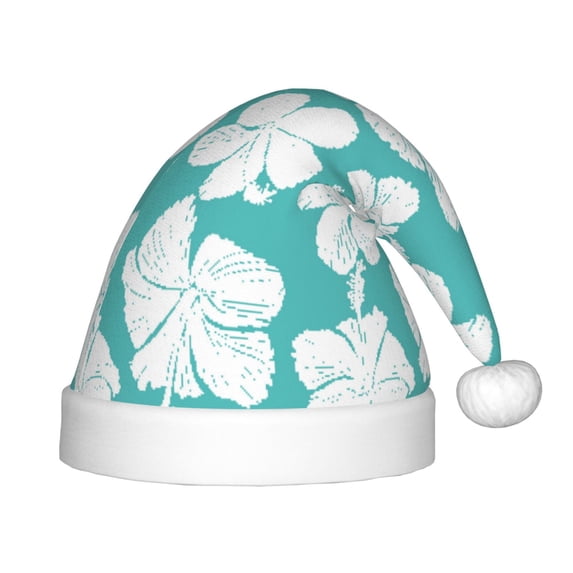 Bingfone Vintage Floral for Kids Christmas Hat Santa Hat for Boys Girls Teenager for Christmas New Year Xmas Festive Holiday Party Supplies Gifts