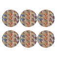 thumbnail image 1 of Bingfone Vintage Funny Dogs Family Leather Drinks Coasters with Set of 6,Suitable for Home Kitchen,Coffee Cup Coasters Home Gift, 1 of 7